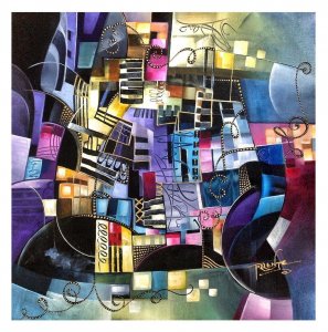 #672Ulje na platnu 40 x40 cm digital print Profesionalno zat