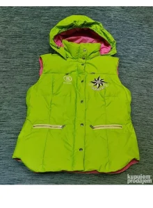 Original BOGNER žen NOV PERJANI prsluk sa kapom Br.36 S-M
