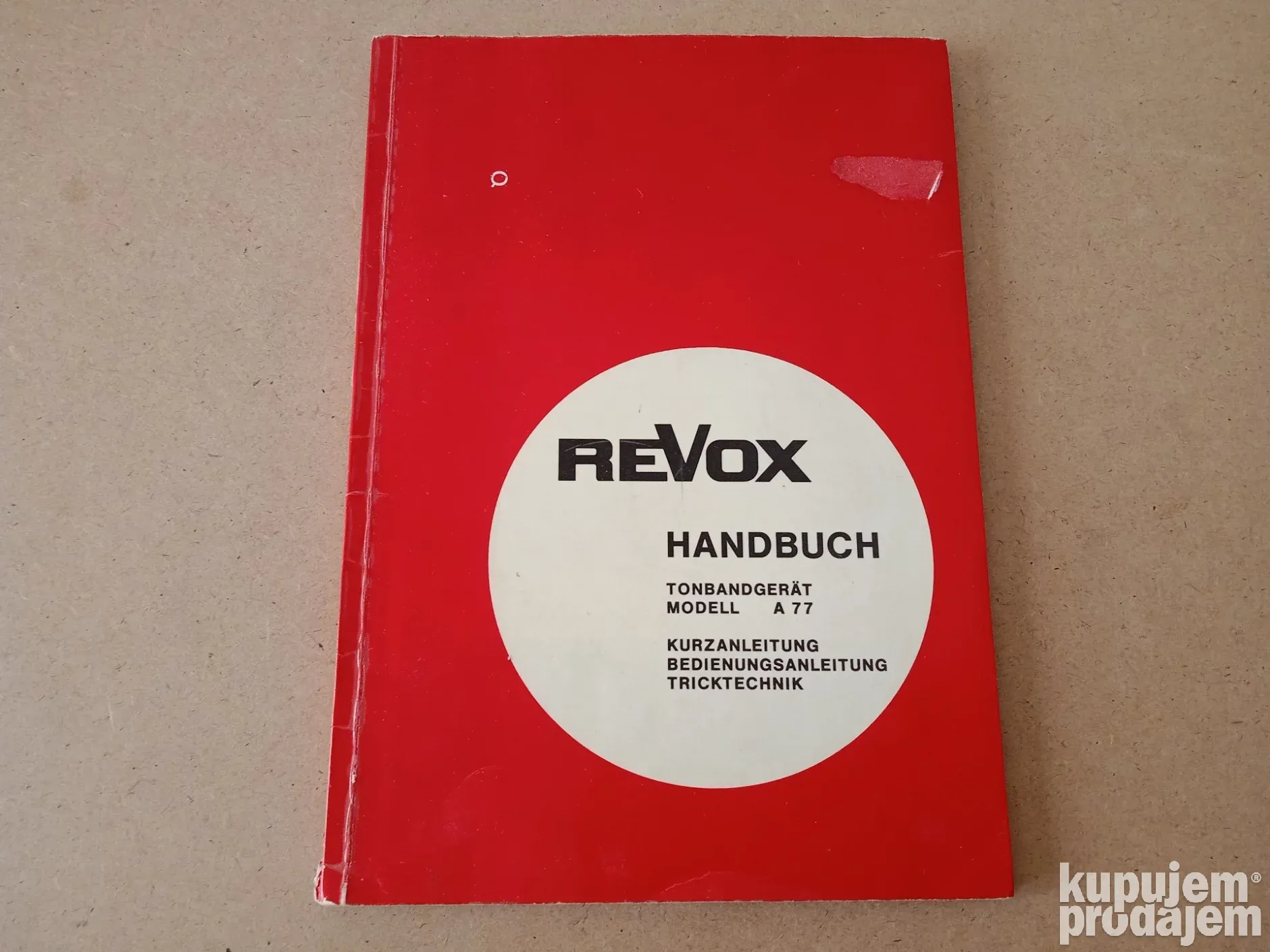 Revox A77 Handbuch - KupujemProdajem