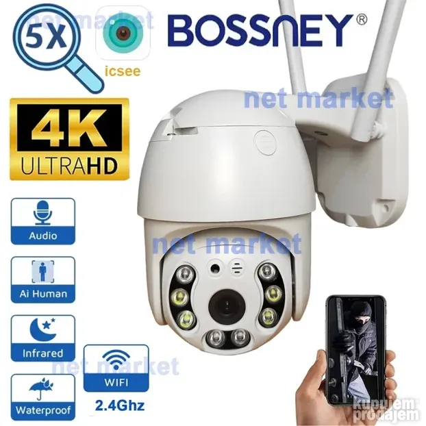 WiFi Video Nadzor ABQ-A6 Kamera za video nadzor ICSEE Novo
