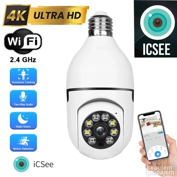 WiFi Video Nadzor ABQ-A6 Kamera za video nadzor ICSEE Novo