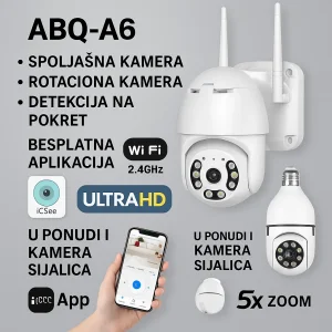 WiFi Video Nadzor ABQ-A6 Kamera Sijalica Više Modela  ICSEE
