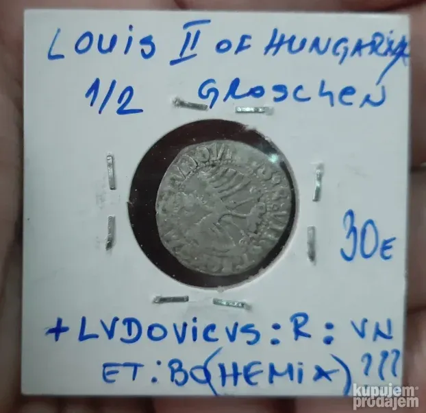 Ludwig II Jagiello 1/2 Groschen