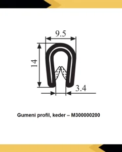 Keder Gumeni profil M300000200