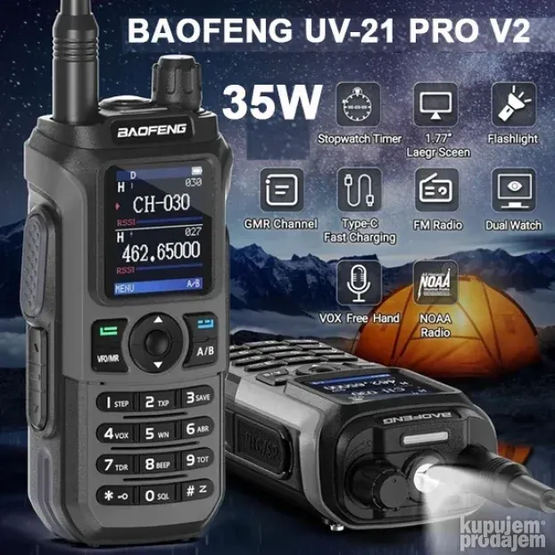 Baofeng Toki voki UV-21 PRO 35W Radio stanica 5R PLUS - UV82