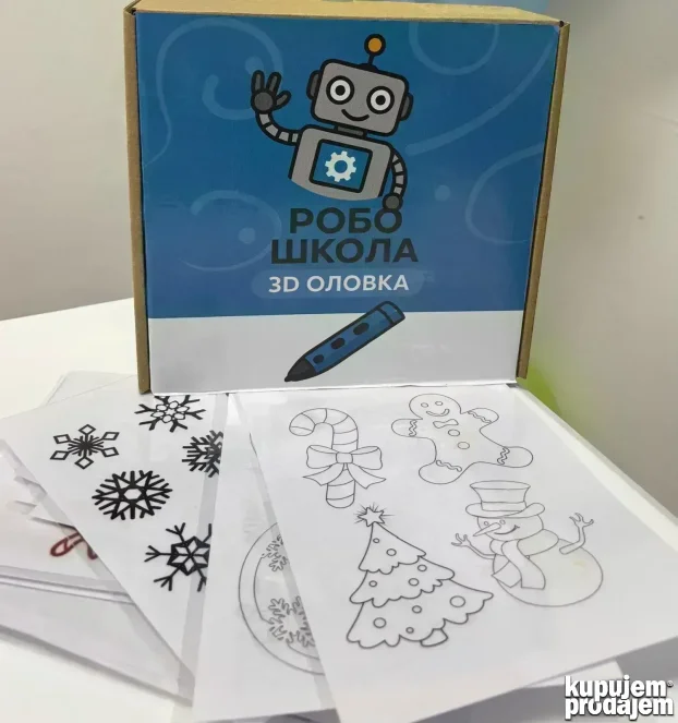 3D olovka + šabloni + boje KOMPLET, dostupno odmah! - 3D pen