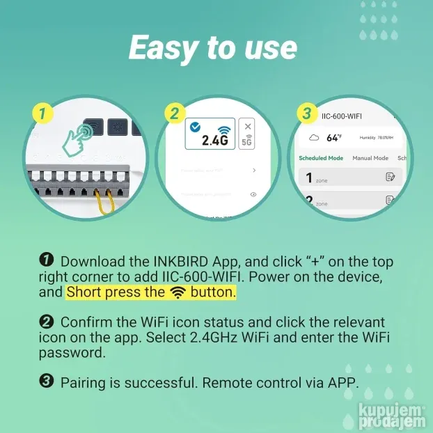 Inkbird IIC-600-WIFI kontroler za prskalice/zalivanje