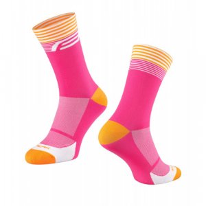 Čarape FORCE STREAK, roze-narandžaste S-M/36-41