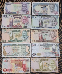 Zambija 10 UNC razlicitih novcanica