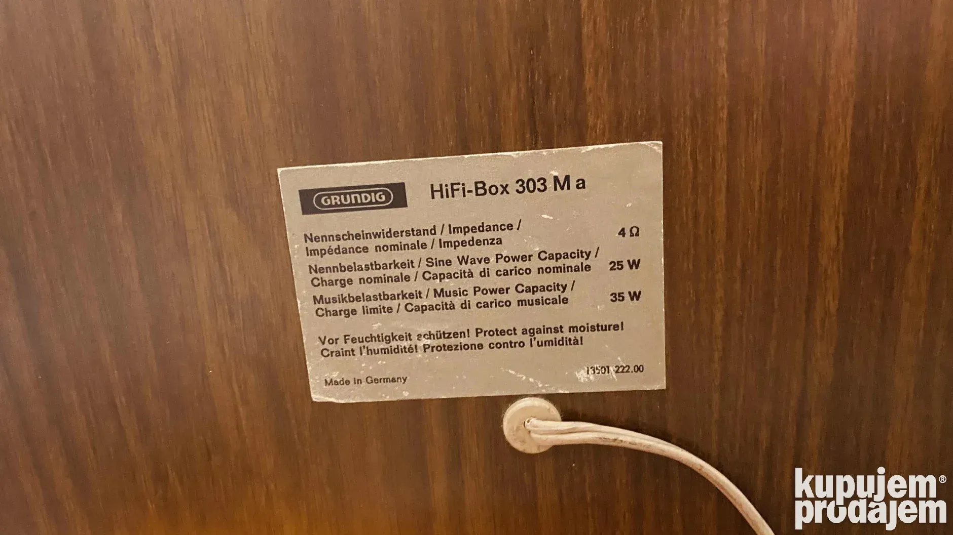Grundig HiFi-Box 303Ma originalni vintage zvučnici - KupujemProdajem