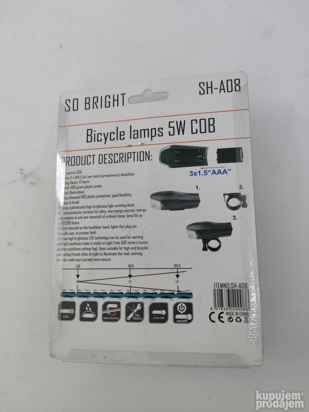 SET svetlo za bicikl lampa biciklo NOVO QW