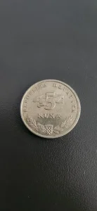 Croatian 5 kuna 1996 kovanica