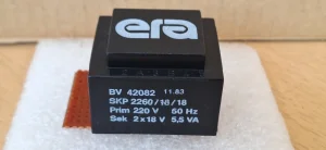 Era Trafo BV 42082 Sek 2x18V  5.5VA 220V  50Hz