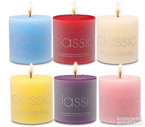 Dekorativne MIRIŠLJAVE Sveće VRHUNSKIH Aroma Classic 5x5