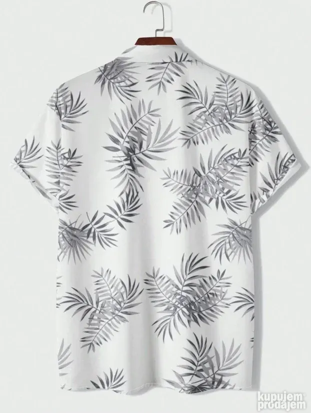 Men's Botanical Print Short Sleeve Shirt