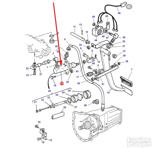 Cilindar kvačila MF traktora