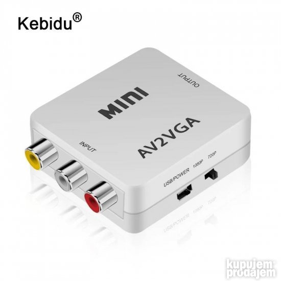 AV2VGA AV RCA/Činč na VGA konverter slika+audio zvuk