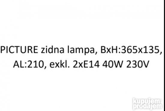 Lampa za slike 2xe14 bronza Globo