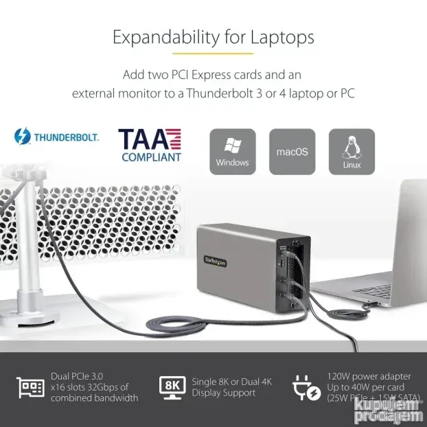Startech 2TBT3-Pcie-Enclosure Thunderbolt 3 PCIE Expansion