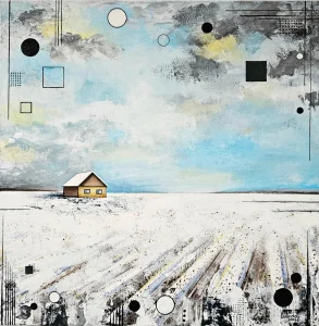 Zimsko prostranstvo - akril na platnu 40x40cm