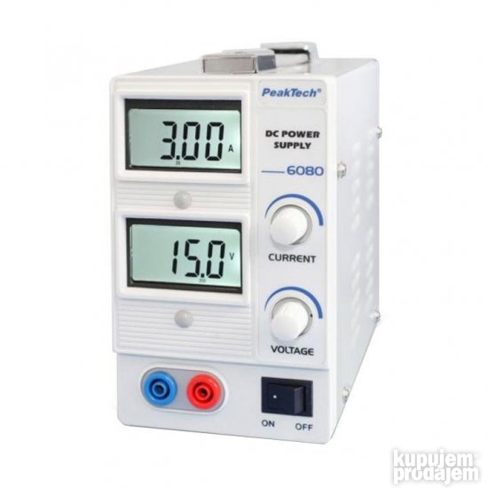 Napajanje PeakTech 6080 - 0-15VDC, 0-3ADC