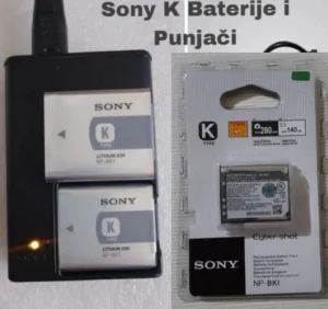 Baterije Sony NP-BK1 i punjac za baterije K