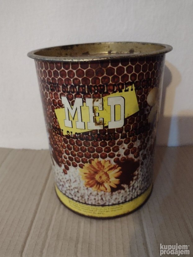 Stara limena kutija Med Medex ljubljana 4,5kg jugoslavija