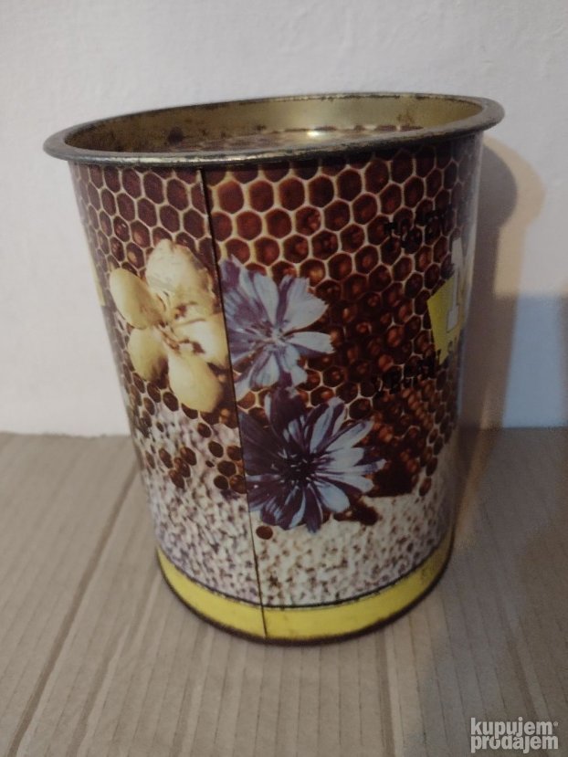 Stara limena kutija Med Medex ljubljana 4,5kg jugoslavija