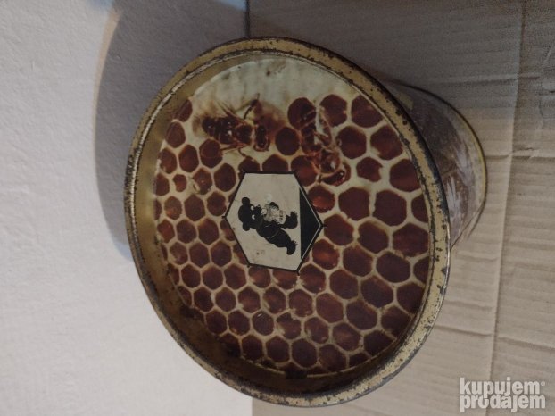 Stara limena kutija Med Medex ljubljana 4,5kg jugoslavija
