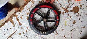 tocak od trotineta do 100kg.fi 230mm.