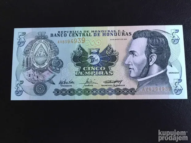 Honduras 5 lempiras.Unc.