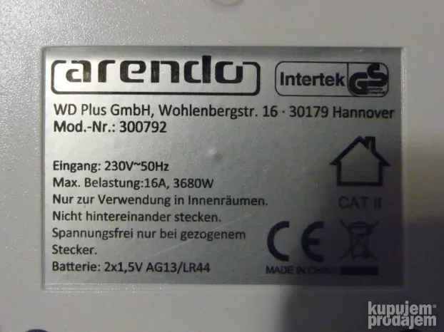 WAT METAR , AMPER , VOLT  kWh, na uticnicu.  Arendo