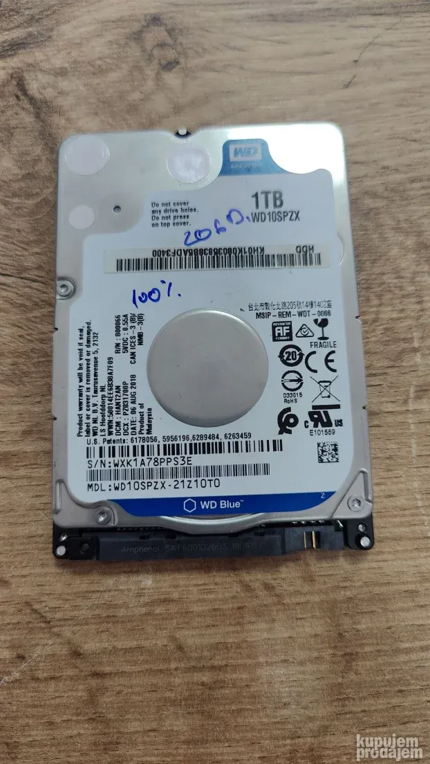 WD 1tb Slim 2,5 inča perfektan