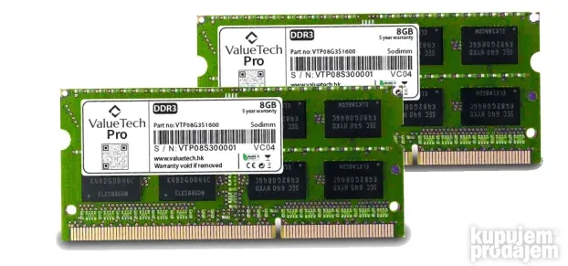 8GB DDR3 i 16GB DDR4 sodimm memorije, 100kom