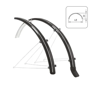 WAG Komplet Blatobrana POLIKARBONATNI - 28" X 48 MM, CRNI