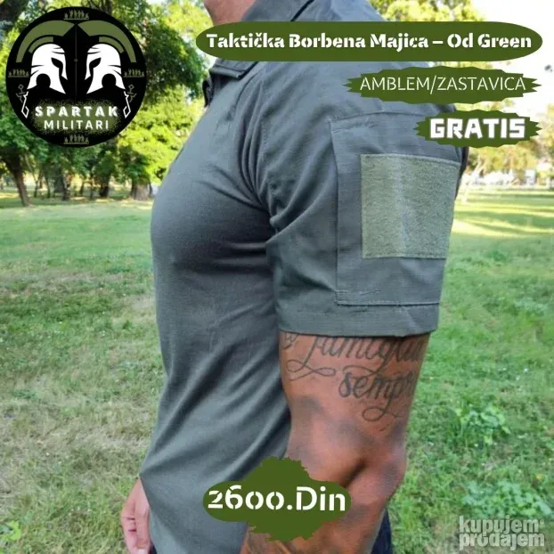 Taktička Majica - Crna - Od Green - Dark Multicam