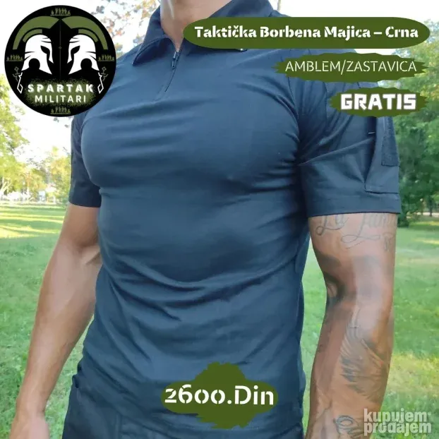 Taktička Majica - Crna - Od Green - Dark Multicam