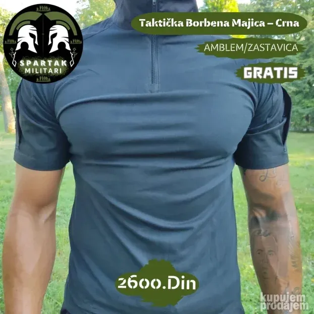 Taktička Majica - Crna - Od Green - Dark Multicam