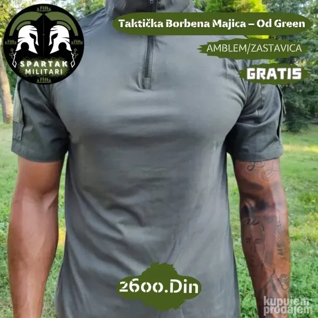 Taktička Majica - Crna - Od Green - Dark Multicam