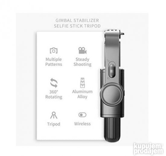 GIMBAL L08 PAMETNI Stabilizator Selfi ŠTAP BT Za Telefon