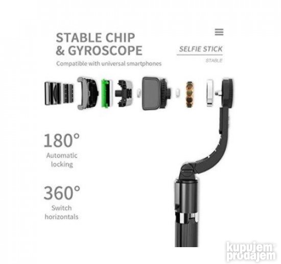 GIMBAL L08 PAMETNI Stabilizator Selfi ŠTAP BT Za Telefon