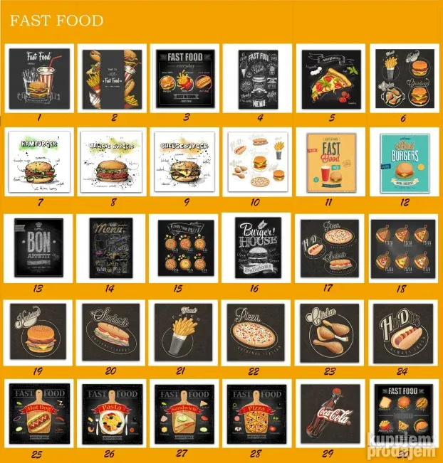 Burger Pica Slike za ugostiteljstvo,piceriju,fast food,lokal