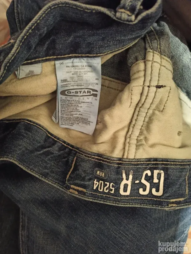 G Star Skiff  Denim 3D Tapered Fit W33/L34 Top HQ