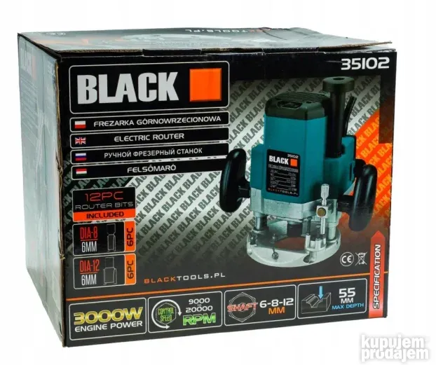 Freza za drvo BLACK 3000W