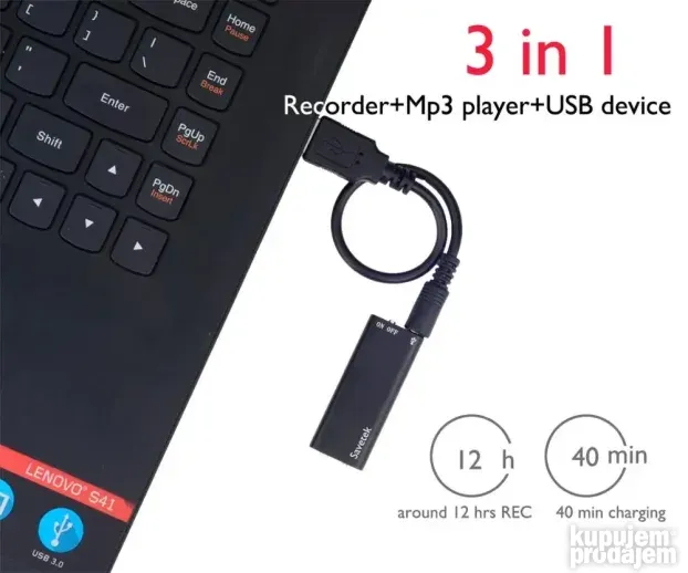 CLIP PRO 16GB Prisluskivac Snimac Razgovora Diktafon TOP