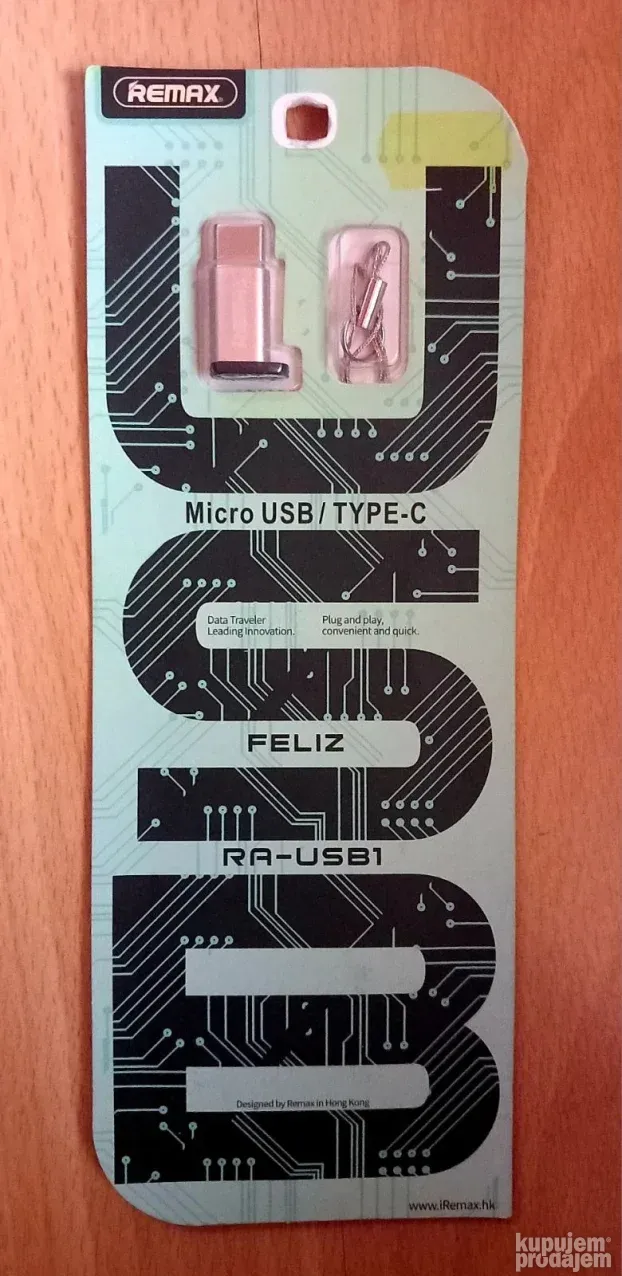 REMAX Adapter USB 3.1 tip C na Micro USB (m/z)