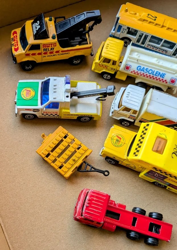 Vintage kolekcionarske metalne igračke set 7 vozila