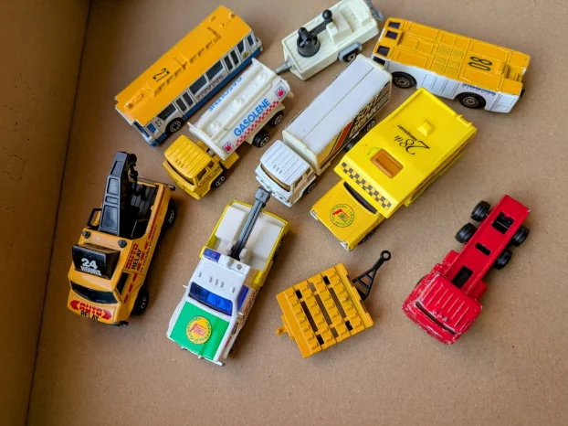 Vintage kolekcionarske metalne igračke set 7 vozila