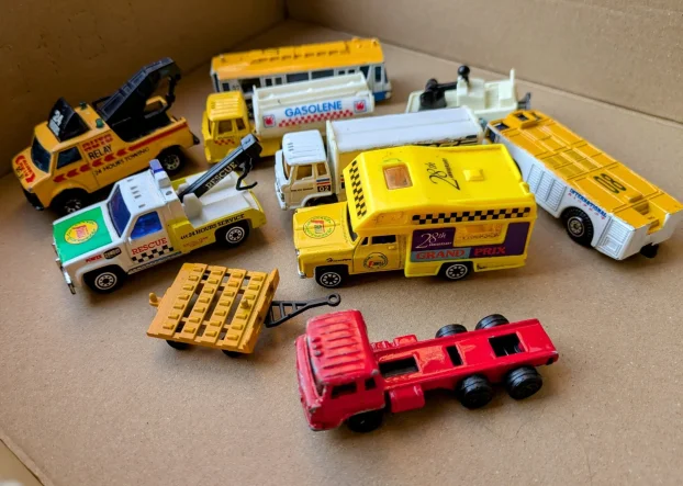 Vintage kolekcionarske metalne igračke set 7 vozila