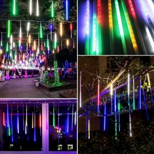 Meteorska kisa Led lampice stapici Novogodisnja rasveta
